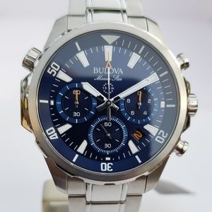 BULOVA Marine Star Chronograp Blue Dial Stainless